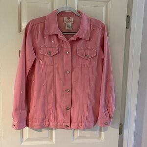 Quacker Factory Pink Denim Jacket